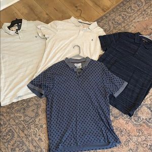 4 Casual Collared Shirts, L